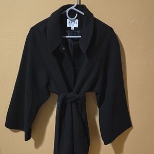 NA-KD Black Belted Short Coat